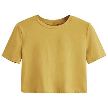 Musted Yellow Crop T-shirt in Delhi